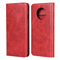 Funda de Cuero Cartera con Soporte Carcasa T05 para OnePlus 7T Rojo