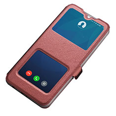 Funda de Cuero Cartera con Soporte Carcasa T05 para Oppo RX17 Pro Rojo Rosa