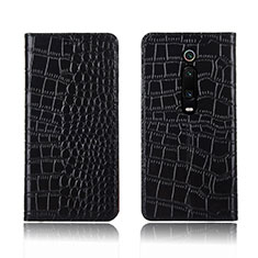 Funda de Cuero Cartera con Soporte Carcasa T05 para Xiaomi Mi 9T Negro