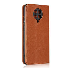 Funda de Cuero Cartera con Soporte Carcasa T05 para Xiaomi Redmi K30 Pro 5G Naranja