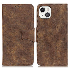 Funda de Cuero Cartera con Soporte Carcasa T06 para Apple iPhone 13 Mini Marron