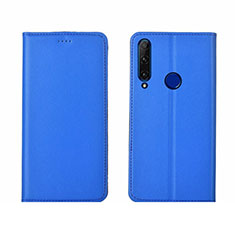 Funda de Cuero Cartera con Soporte Carcasa T06 para Huawei Honor 20i Azul