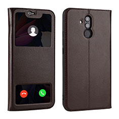 Funda de Cuero Cartera con Soporte Carcasa T06 para Huawei Mate 20 Lite Marron