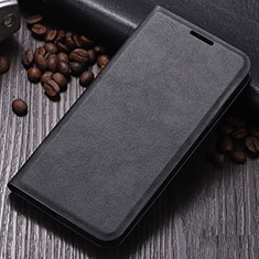 Funda de Cuero Cartera con Soporte Carcasa T06 para Huawei Nova 5i Negro