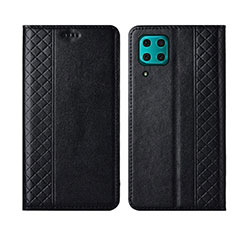 Funda de Cuero Cartera con Soporte Carcasa T06 para Huawei Nova 6 SE Negro