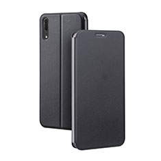 Funda de Cuero Cartera con Soporte Carcasa T06 para Huawei P20 Negro