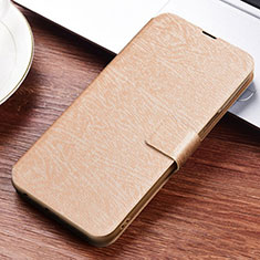 Funda de Cuero Cartera con Soporte Carcasa T06 para Huawei P30 Lite Oro