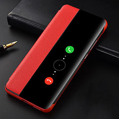 Funda de Cuero Cartera con Soporte Carcasa T06 para Huawei P40 Pro Rojo