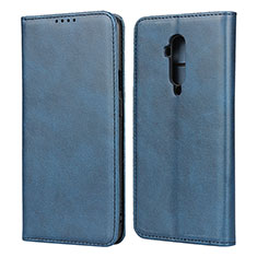 Funda de Cuero Cartera con Soporte Carcasa T06 para OnePlus 7T Pro Azul