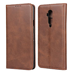 Funda de Cuero Cartera con Soporte Carcasa T06 para OnePlus 7T Pro Marron