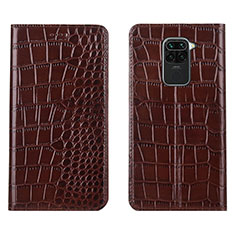 Funda de Cuero Cartera con Soporte Carcasa T06 para Xiaomi Redmi 10X 4G Marron