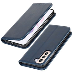 Funda de Cuero Cartera con Soporte Carcasa T06D para Samsung Galaxy S21 FE 5G Azul