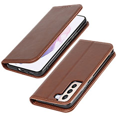 Funda de Cuero Cartera con Soporte Carcasa T06D para Samsung Galaxy S21 FE 5G Marron