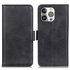 Funda de Cuero Cartera con Soporte Carcasa T07 para Apple iPhone 13 Pro Negro