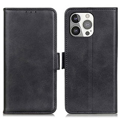 Funda de Cuero Cartera con Soporte Carcasa T07 para Apple iPhone 14 Pro Max Negro