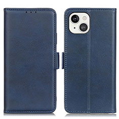 Funda de Cuero Cartera con Soporte Carcasa T07 para Apple iPhone 15 Azul