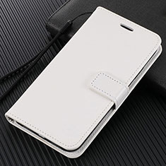 Funda de Cuero Cartera con Soporte Carcasa T07 para Huawei Honor View 30 5G Blanco