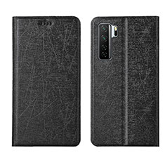 Funda de Cuero Cartera con Soporte Carcasa T07 para Huawei P40 Lite 5G Negro