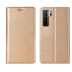 Funda de Cuero Cartera con Soporte Carcasa T07 para Huawei P40 Lite 5G Oro