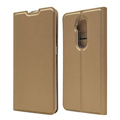 Funda de Cuero Cartera con Soporte Carcasa T07 para OnePlus 7T Pro Oro