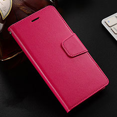 Funda de Cuero Cartera con Soporte Carcasa T07 para Oppo R15X Rojo