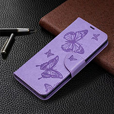 Funda de Cuero Cartera con Soporte Carcasa T07 para Samsung Galaxy Note 20 5G Morado