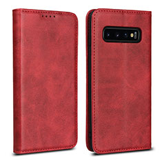 Funda de Cuero Cartera con Soporte Carcasa T07 para Samsung Galaxy S10 5G Rojo