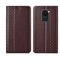 Funda de Cuero Cartera con Soporte Carcasa T07 para Xiaomi Redmi 10X 4G Marron