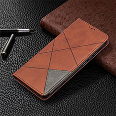 Funda de Cuero Cartera con Soporte Carcasa T07 para Xiaomi Redmi 9i Marron