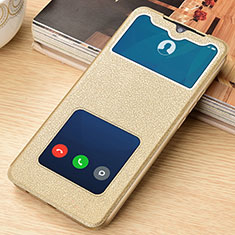 Funda de Cuero Cartera con Soporte Carcasa T07 para Xiaomi Redmi Note 8 Oro