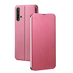 Funda de Cuero Cartera con Soporte Carcasa T08 para Huawei Honor 20S Rosa