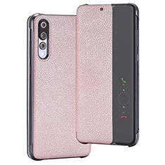 Funda de Cuero Cartera con Soporte Carcasa T08 para Huawei P20 Pro Oro Rosa