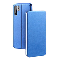 Funda de Cuero Cartera con Soporte Carcasa T08 para Huawei P30 Pro Azul