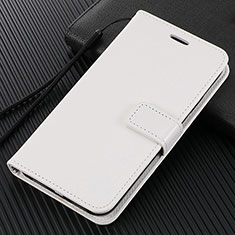 Funda de Cuero Cartera con Soporte Carcasa T08 para Oppo Find X2 Blanco