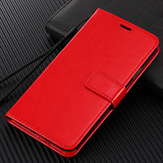 Funda de Cuero Cartera con Soporte Carcasa T08 para Oppo Find X2 Rojo