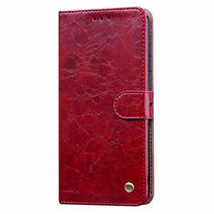 Funda de Cuero Cartera con Soporte Carcasa T08 para Xiaomi Redmi 10X 4G Rojo