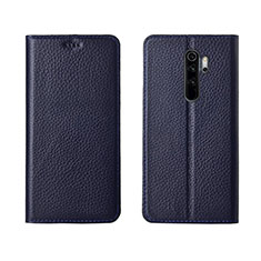 Funda de Cuero Cartera con Soporte Carcasa T08 para Xiaomi Redmi Note 8 Pro Azul