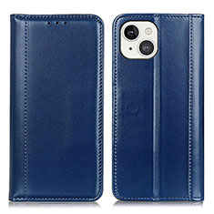 Funda de Cuero Cartera con Soporte Carcasa T09 para Apple iPhone 14 Azul