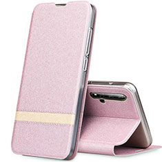 Funda de Cuero Cartera con Soporte Carcasa T09 para Huawei Honor 20S Rosa