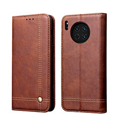 Funda de Cuero Cartera con Soporte Carcasa T09 para Huawei Mate 30 Pro 5G Marron