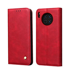 Funda de Cuero Cartera con Soporte Carcasa T09 para Huawei Mate 30E Pro 5G Rojo