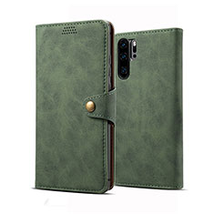 Funda de Cuero Cartera con Soporte Carcasa T09 para Huawei P30 Pro Verde