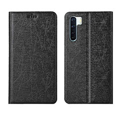 Funda de Cuero Cartera con Soporte Carcasa T09 para Oppo Reno3 Negro