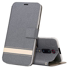 Funda de Cuero Cartera con Soporte Carcasa T09 para Xiaomi Mi 9T Pro Gris