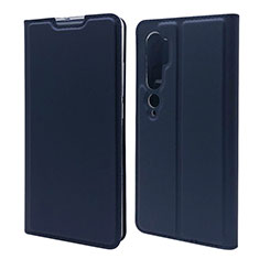 Funda de Cuero Cartera con Soporte Carcasa T09 para Xiaomi Mi Note 10 Azul