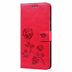 Funda de Cuero Cartera con Soporte Carcasa T09 para Xiaomi Redmi 10X 4G Rojo