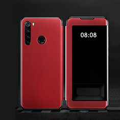 Funda de Cuero Cartera con Soporte Carcasa T09 para Xiaomi Redmi Note 8 (2021) Rojo