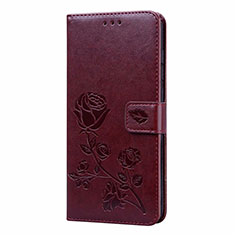 Funda de Cuero Cartera con Soporte Carcasa T09 para Xiaomi Redmi Note 9 Marron