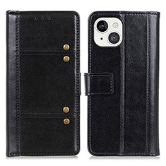 Funda de Cuero Cartera con Soporte Carcasa T10 para Apple iPhone 13 Mini Negro