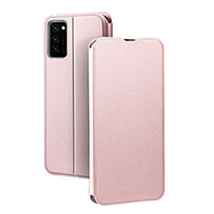 Funda de Cuero Cartera con Soporte Carcasa T10 para Huawei Honor V30 5G Oro Rosa